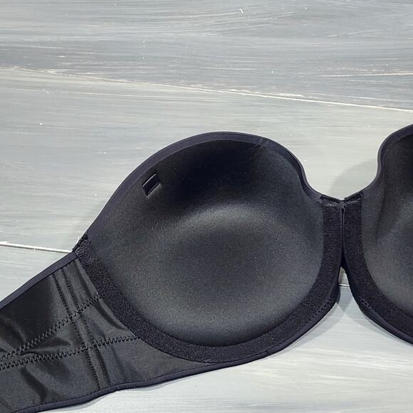 Calvin Klein Naked Glamour Strapless Push-Up Bra 34D QF5677 Black - Picture 8 of 14